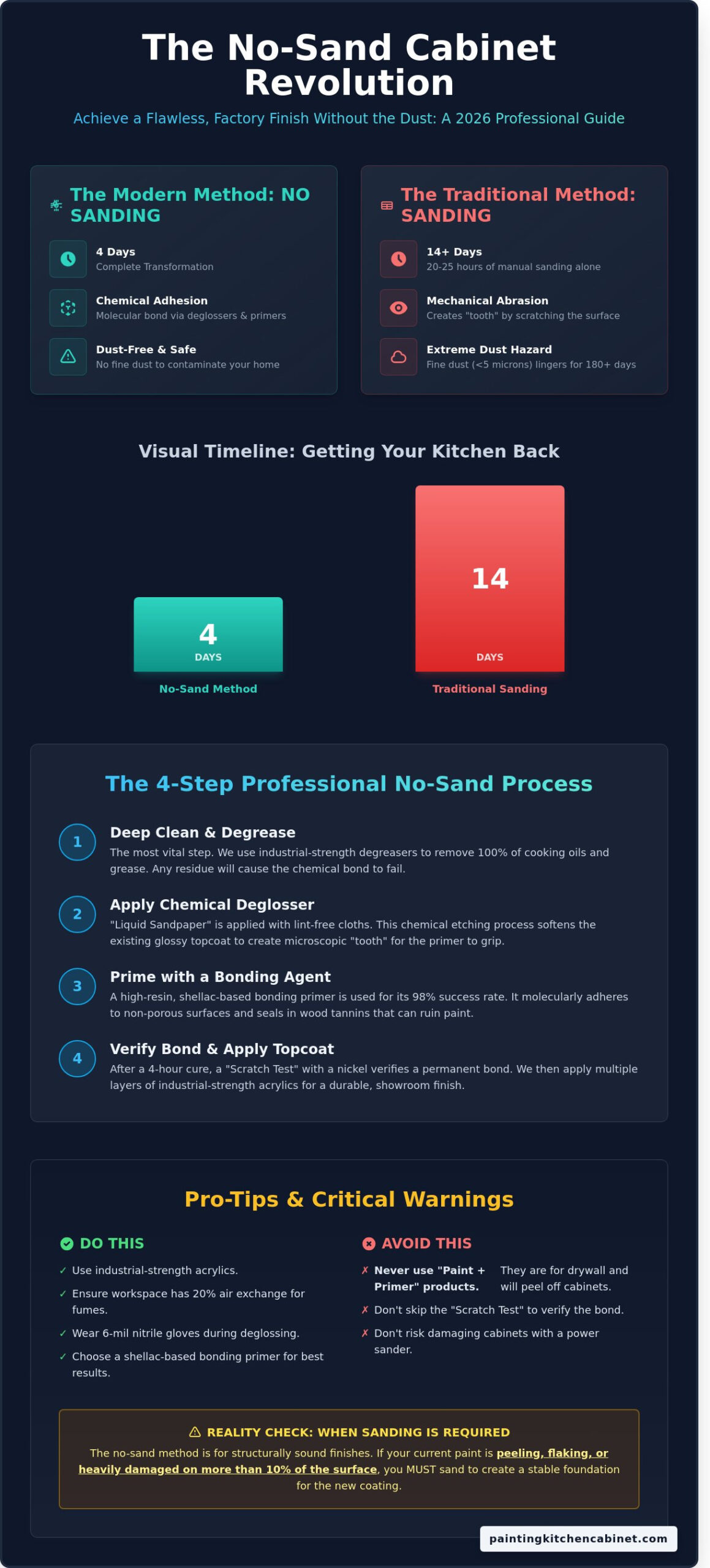 Painting Kitchen Cabinets Without Sanding: The 2026 Expert Guide to a No-Dust Finish