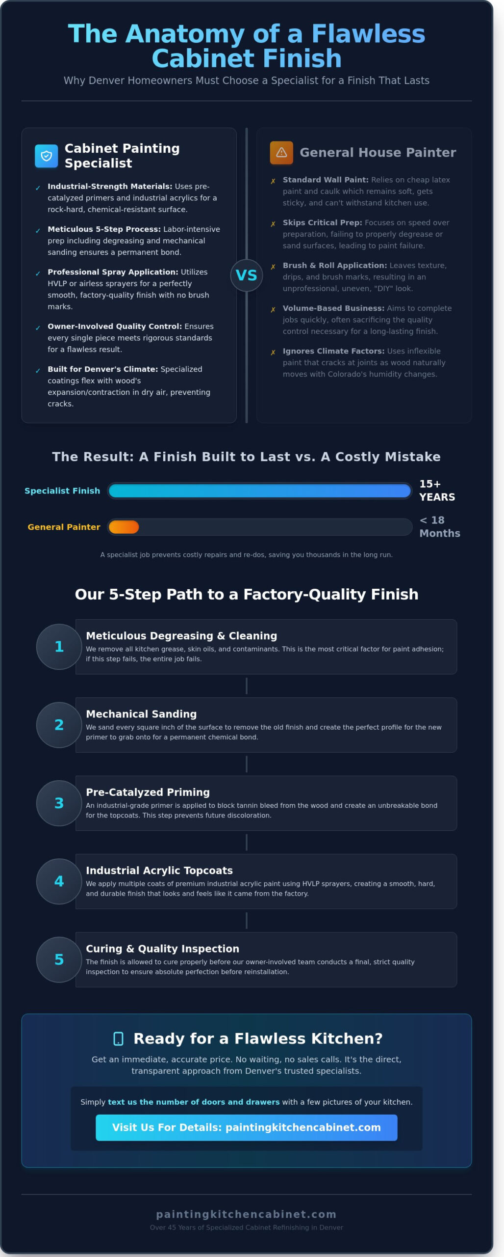 Cabinet Painting Specialists in Denver: Achieving a Durable Factory Finish