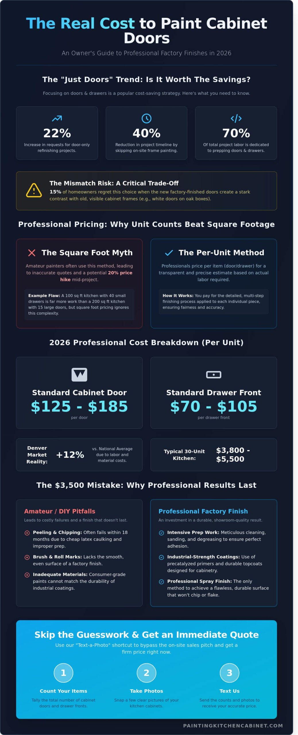 Cost to Paint Just Cabinet Doors: 2026 Professional Pricing Guide