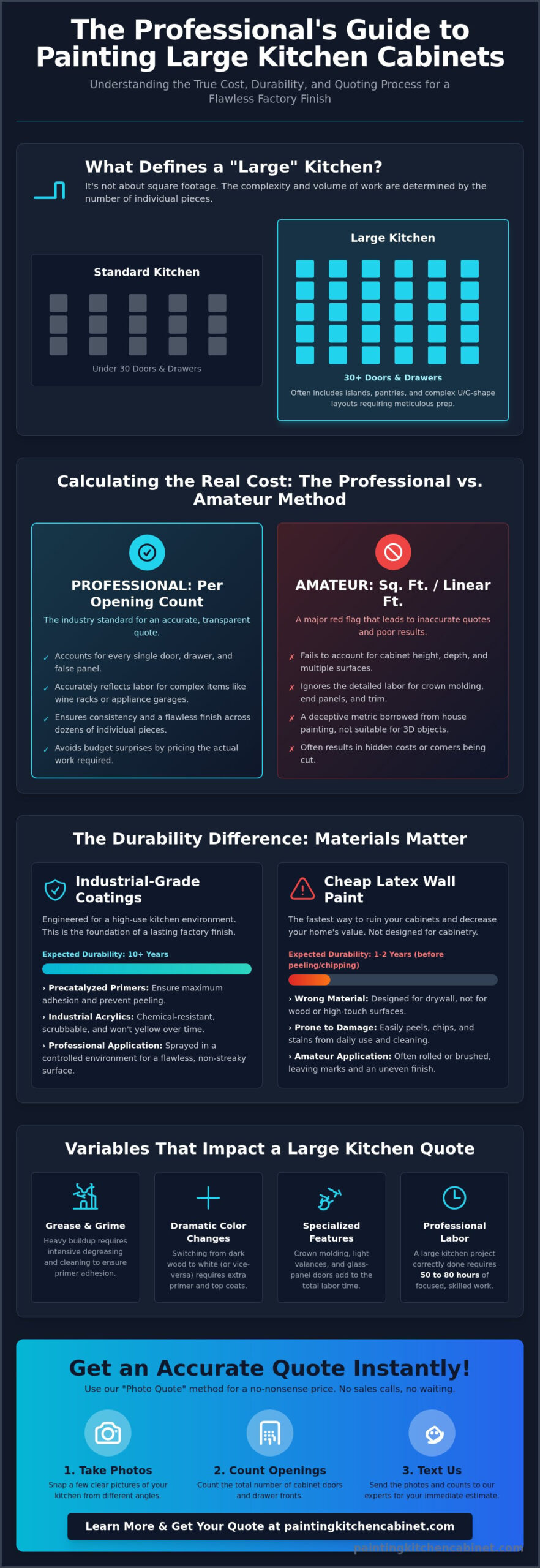 Cost to Paint a Large Kitchen’s Cabinets in 2026: The Professional Price Guide
