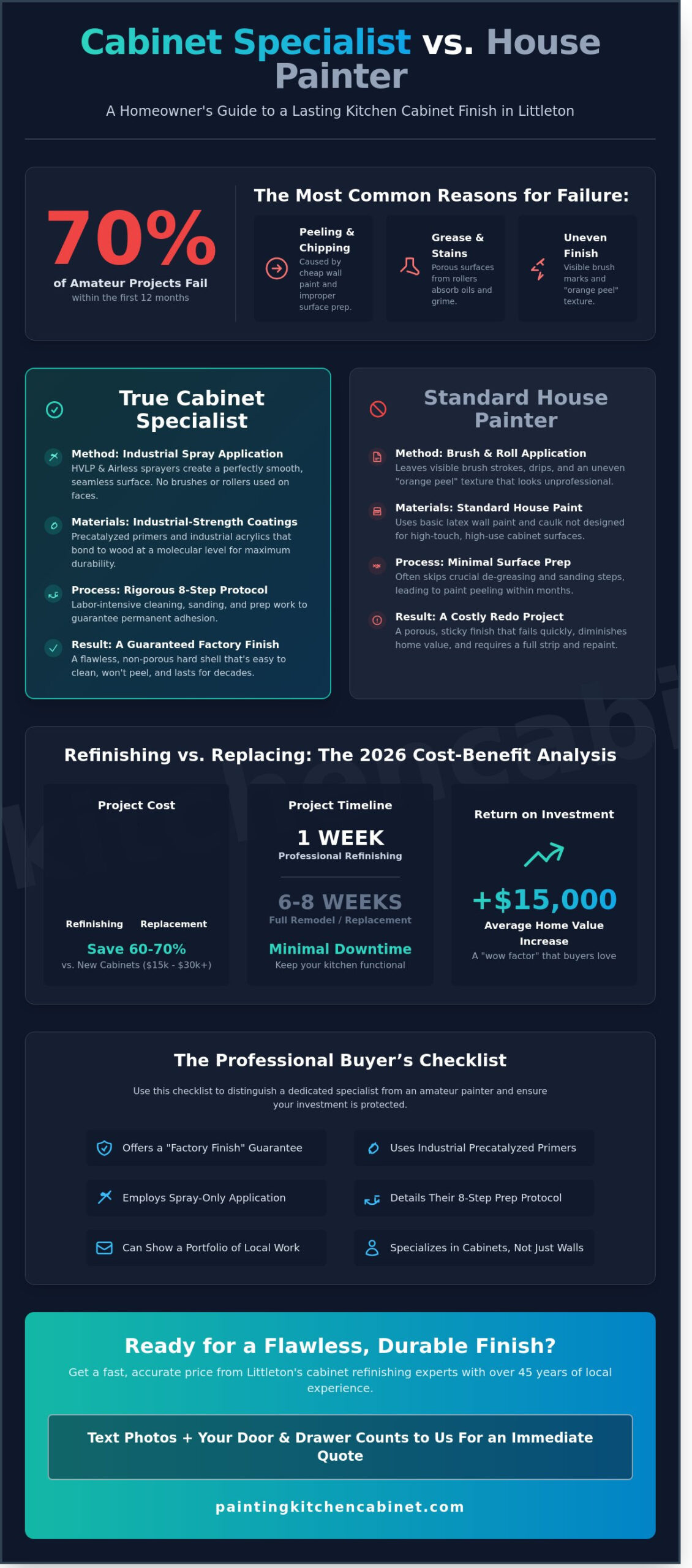 Kitchen Cabinet Painting in Littleton: The Homeowner’s 2026 Buying Guide to a Factory Finish