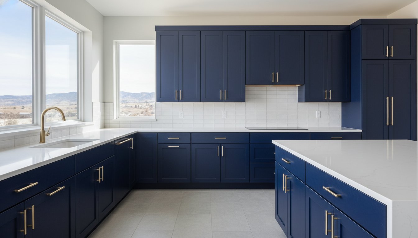 Navy Blue Kitchen Cabinet Painters: How to Get a Flawless Factory Finish