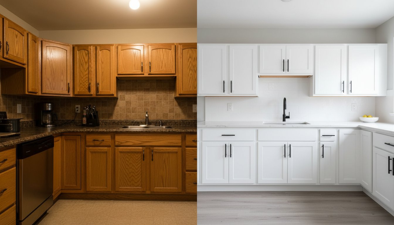 See the Stunning Difference: Real Refinished Cabinets Before and After